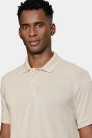 Polo Aramis Manga Curta Pontilhada Black Out Bege - 3
