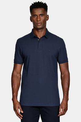 Polo Aramis Manga Curta Piquet Color Fix Navy