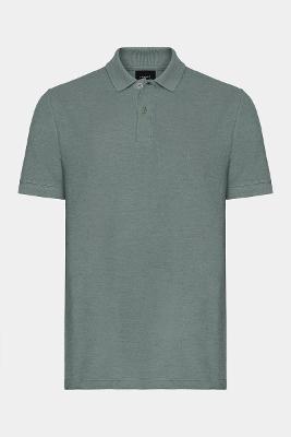 Polo Aramis Manga Curta Mescla Cores Verde Bandeira