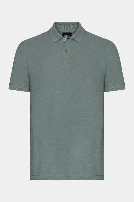 Polo Aramis Manga Curta Mescla Cores Verde Bandeira