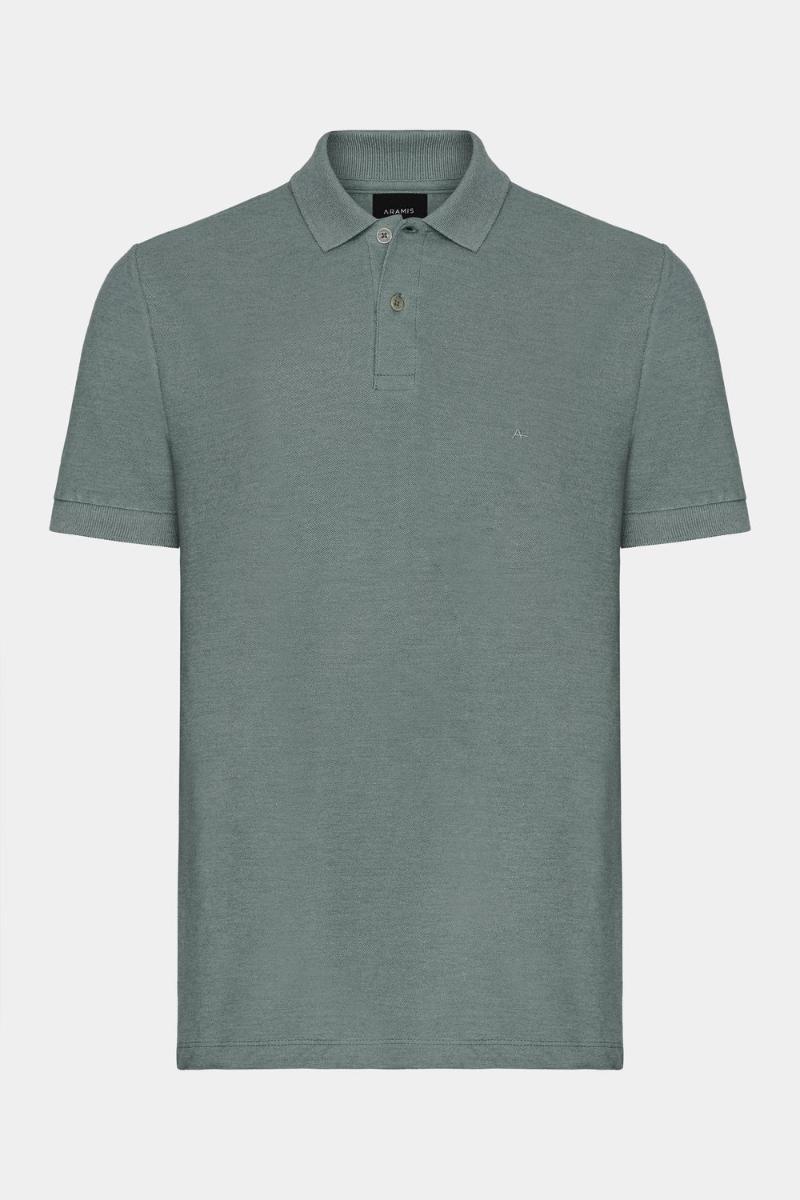 Polo Aramis Manga Curta Mescla Cores Verde Bandeira - 1