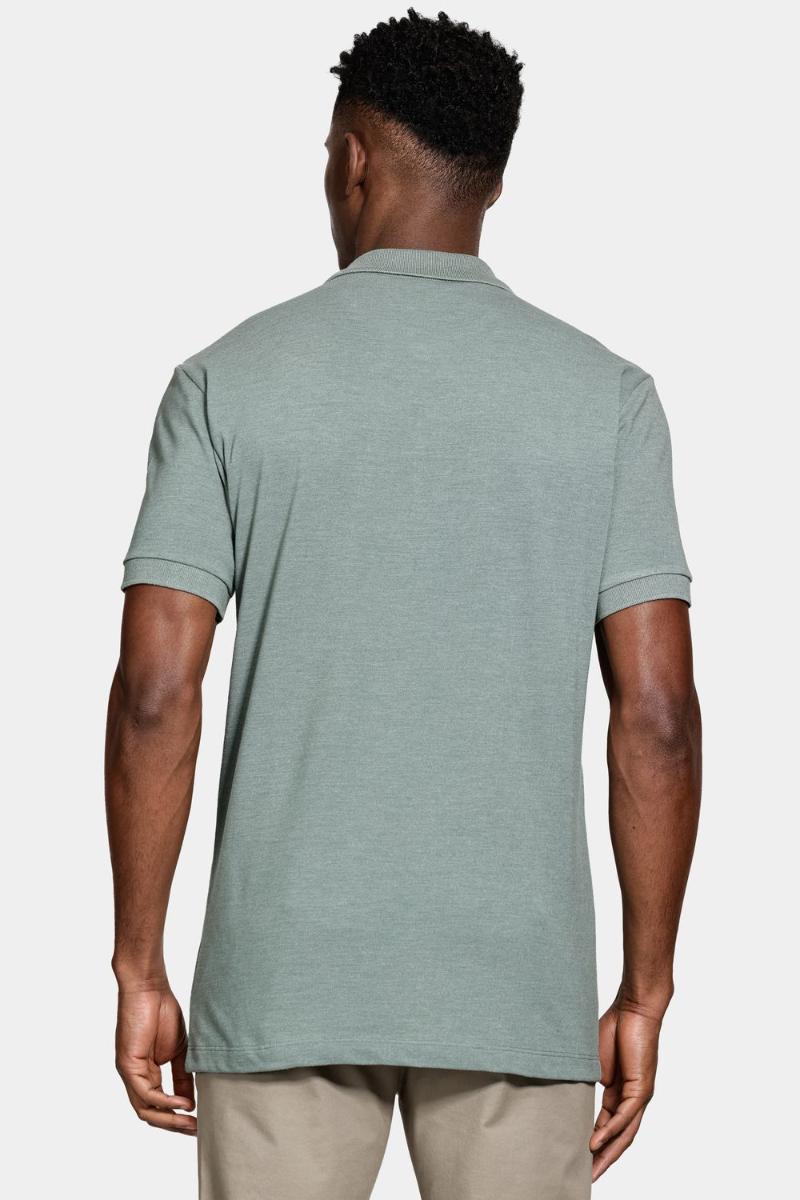 Polo Aramis Manga Curta Mescla Cores Verde Bandeira - 5