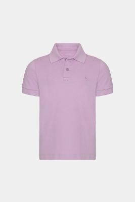 Polo Aramis Manga Curta Infantil Piquet Lilas