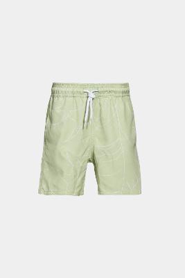 Short Aramis Praia Infantil Floral Elástico Menta