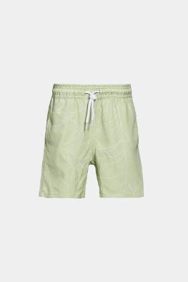 Short Aramis Praia Infantil Floral Elástico Menta