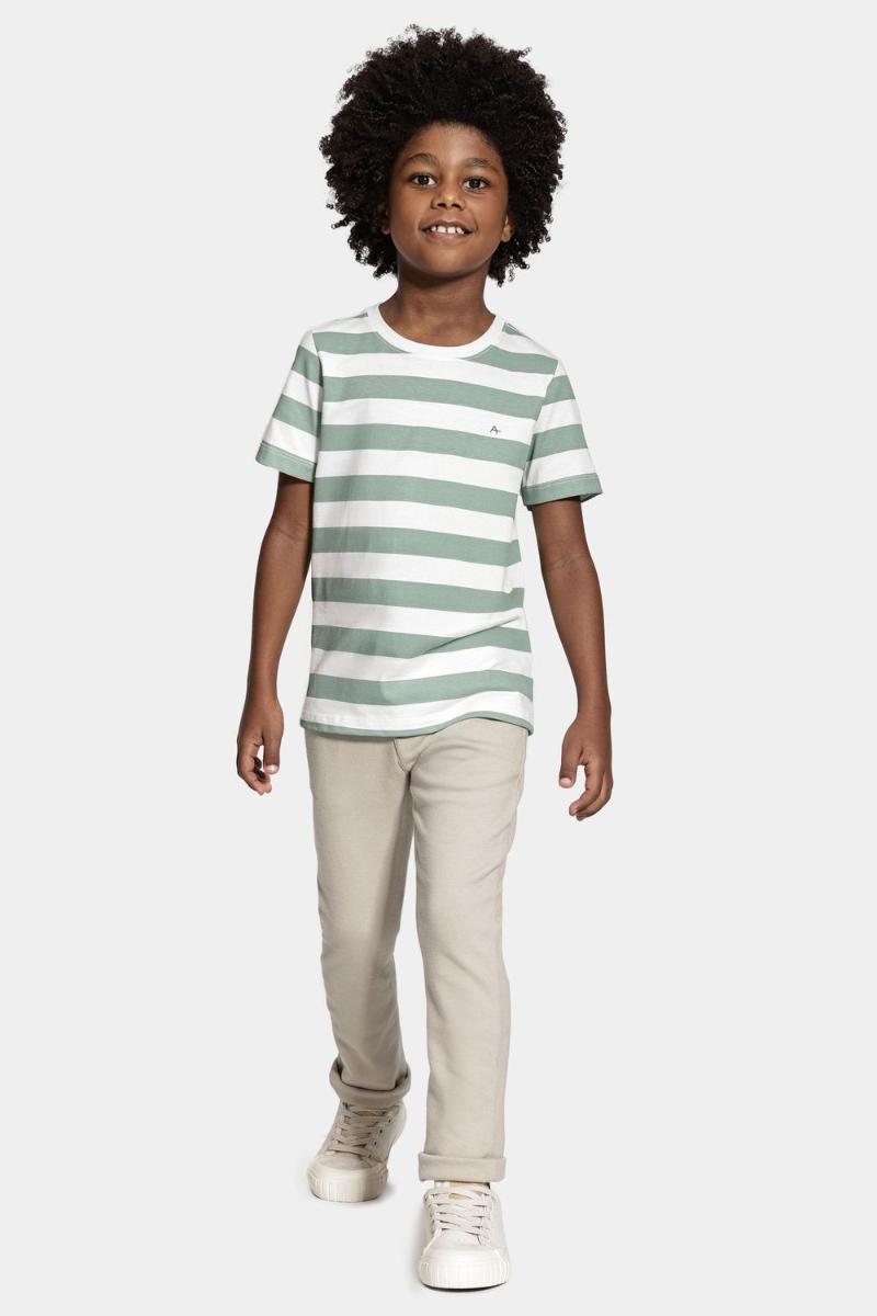 Camiseta Aramis Manga Curta Infantil Listrada Off White - 2