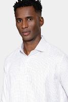 Camisa Aramis Manga Longa Slim Xadrez Branco Com Lilas - 3