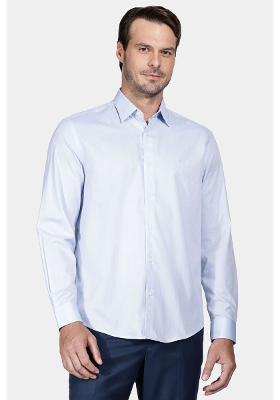 Camisa Manga Longa Cosmo Regular Algodão Egípcio Fio 50 Petronas Azul Claro