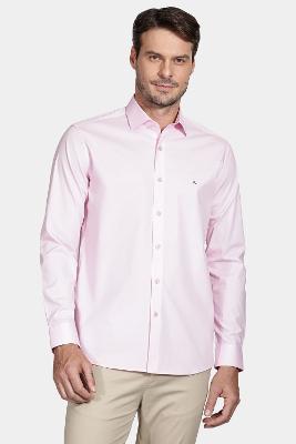 Camisa Aramis Manga Longa Slim de Stretch Rosa