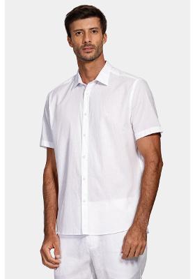 Camisa Manga Curta Move Regular Flamê Bosco Branco