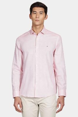 Camisa Aramis Regular Tricoline Falso Liso Vermelho