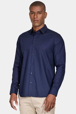 Camisa Aramis Manga Longa Premium Slim Fio 50 Marinho