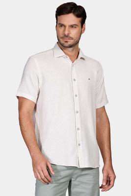 Camisa Aramis Regular Maquinetado Rústico Natural