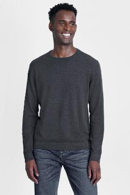 Tricot Aramis Manga Longa Gola Careca Grafite Mescla