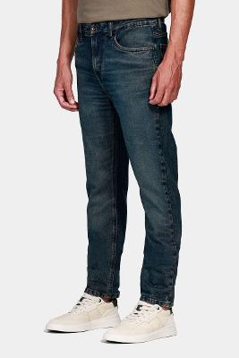 Calça Jeans Slim Eco Dirty Escura Azul Escuro