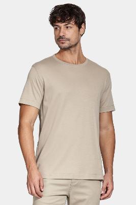 Camiseta Aramis Manga Curta Interlock Pima Caqui