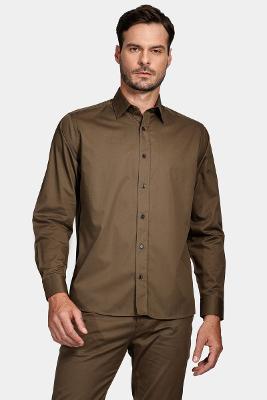 Camisa Aramis Manga Longa Regular Sarja de Algodão Egípcio