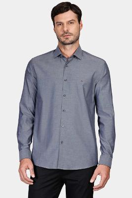 Camisa Aramis Slim Manga Longa Cinza