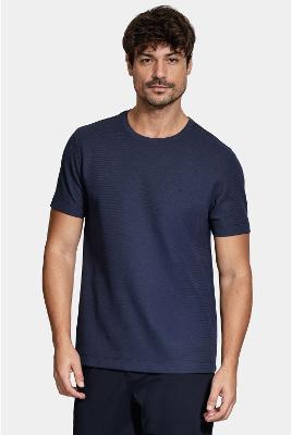 Camiseta Aramis Manga Curta Texture Interlock Marinho
