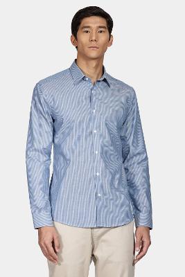 Camisa Aramis Slim Tricoline Azul