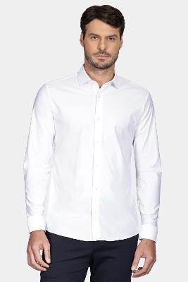 Camisa Aramis Aramis Manga Longa Slim Tech Flex Lisa Branco
