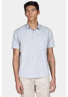 Camisa Manga Curta Cosmo Regular Button-Down Lotte Com Bolso Verde Escuro