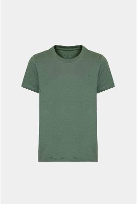 Camiseta Aramis Tricot Algodão Manga Curta Bordado Selva