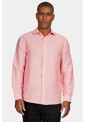Camisa Manga Longa Move Regular Linho Algodão Martinelli Coral