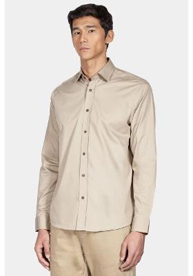 Camisa Manga Longa Cosmo Regular Sarja de Algodão Egípcio Empire Cáqui