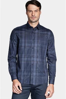 Camisa Aramis Slim Xadrez Marinho