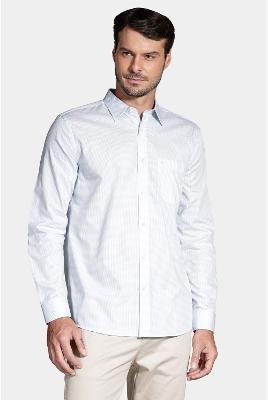 Camisa Aramis Manga Longa Regular Xadrez Branco