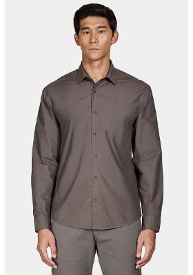 Camisa Aramis Manga Longa Regular Algodão Barolo Café