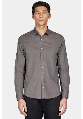 Camisa Slim Fil a Fil Antilia Café