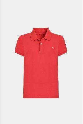Polo Aramis Algodão Básica Manga Curta Vermelho Cereja
