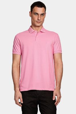 Polo Piquet Mescla Rosa Hibisco