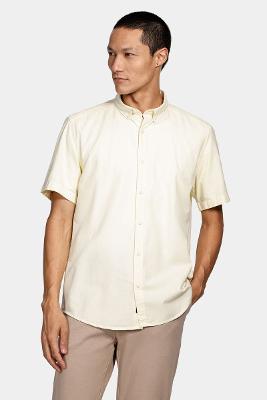 Camisa Aramis Manga Curta Amarelo Claro