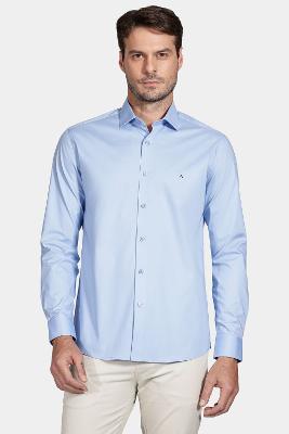 Camisa Aramis Manga Longa Slim de Stretch Azul