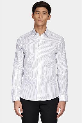Camisa Aramis Manga Longa Slim Tricoline Branco