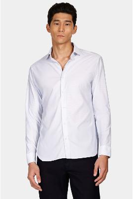 Camisa Aramis Manga Longa Slim Xadrez Branco