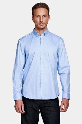 Camisa Aramis Manga Longa Regular Oxford Button-Down Azul
