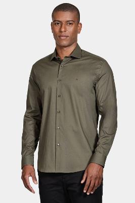 Camisa Aramis Manga Longa Slim de Stretch Verde Militar