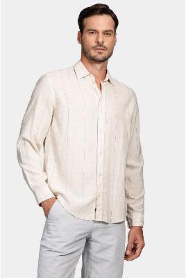Camisa Aramis Manga Longa Bege