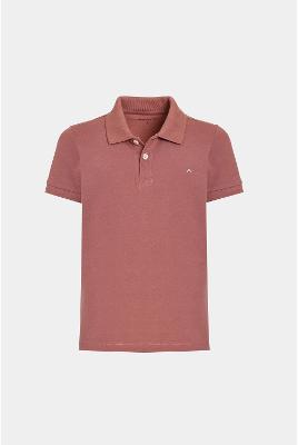 Polo Aramis Algodão Básica Manga Curta Terracota