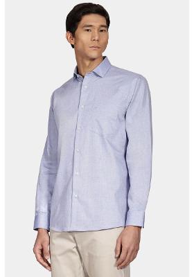 Camisa Regular Pinpoint Azul