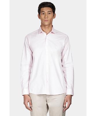 Camisa Aramis Manga Longa Tricoline Stretch Liso Rosa