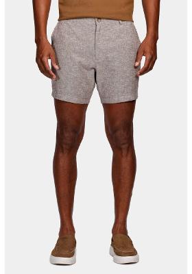 Bermuda Aramis Chino Blend Linho Cáqui Areia