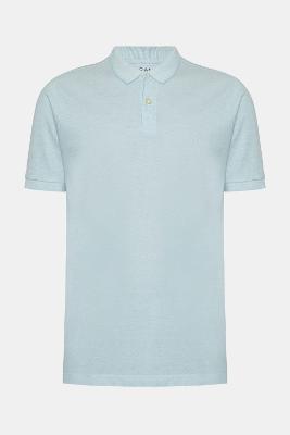 Polo Aramis Manga Curta Algodão Com Linho