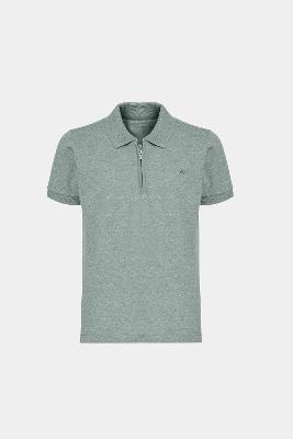 Polo Aramis Manga Curta Infantil Mouline