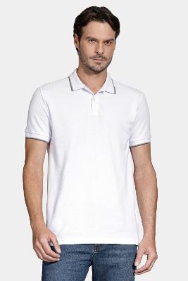 Polo Aramis Manga Curta Friso Gola