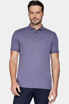 Polo Aramis Algodão Azul